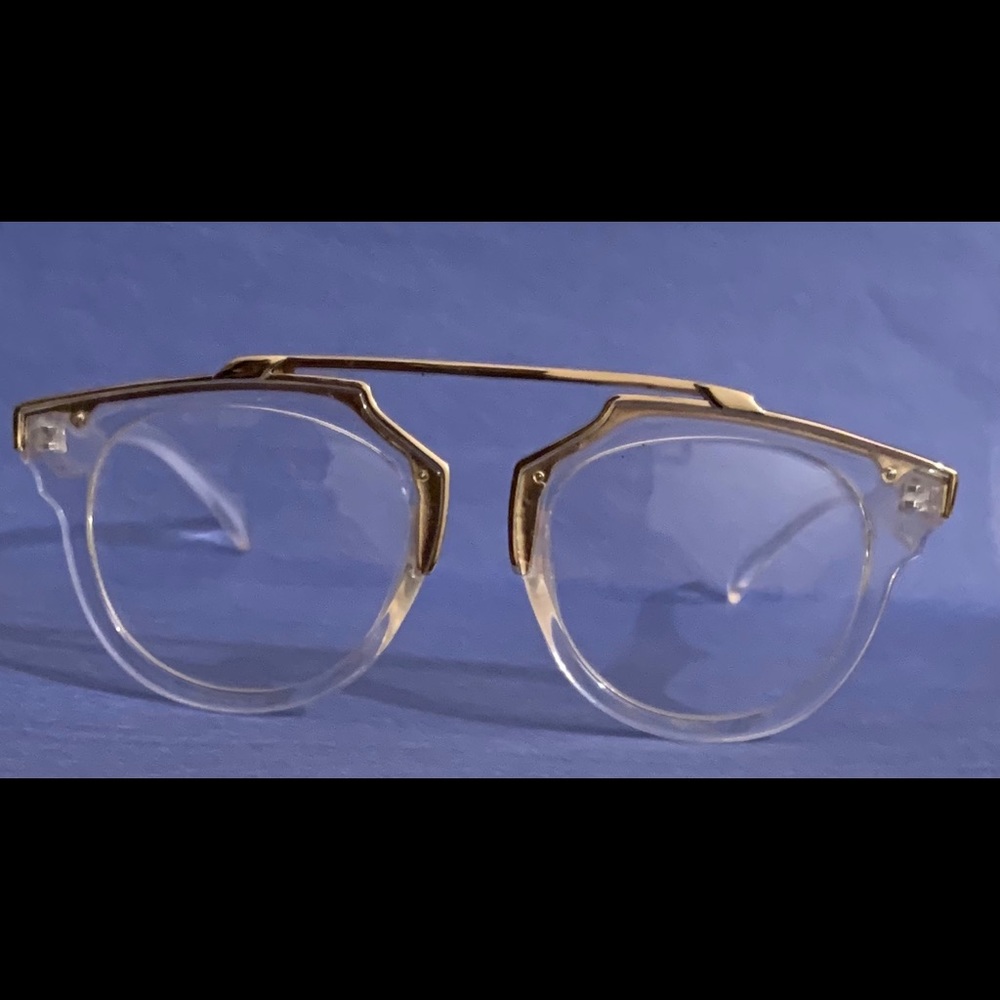 Clear and gold beautiful glasses